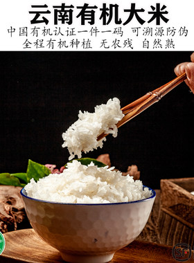 云南有机大米高原种植新米象牙米粗粮稻谷特级白米不使用农药化肥