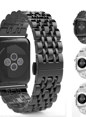 苹果手表iwatch9表带金属不锈钢适用Apple watch series S10表带ultra2表带iwatch3 4 5 6 7 8 9代手表带精钢