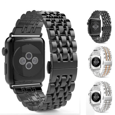 苹果手表iwatch9表带金属不锈钢适用Apple watch series S10表带ultra2表带iwatch3 4 5 6 7 8 9代手表带精钢