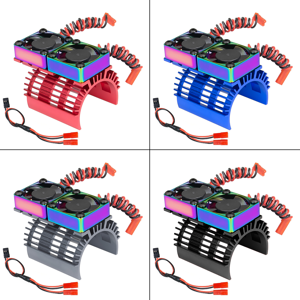 RC模型车马达36mm 380 540 550 3650 双风扇散热器高转速 炫彩款