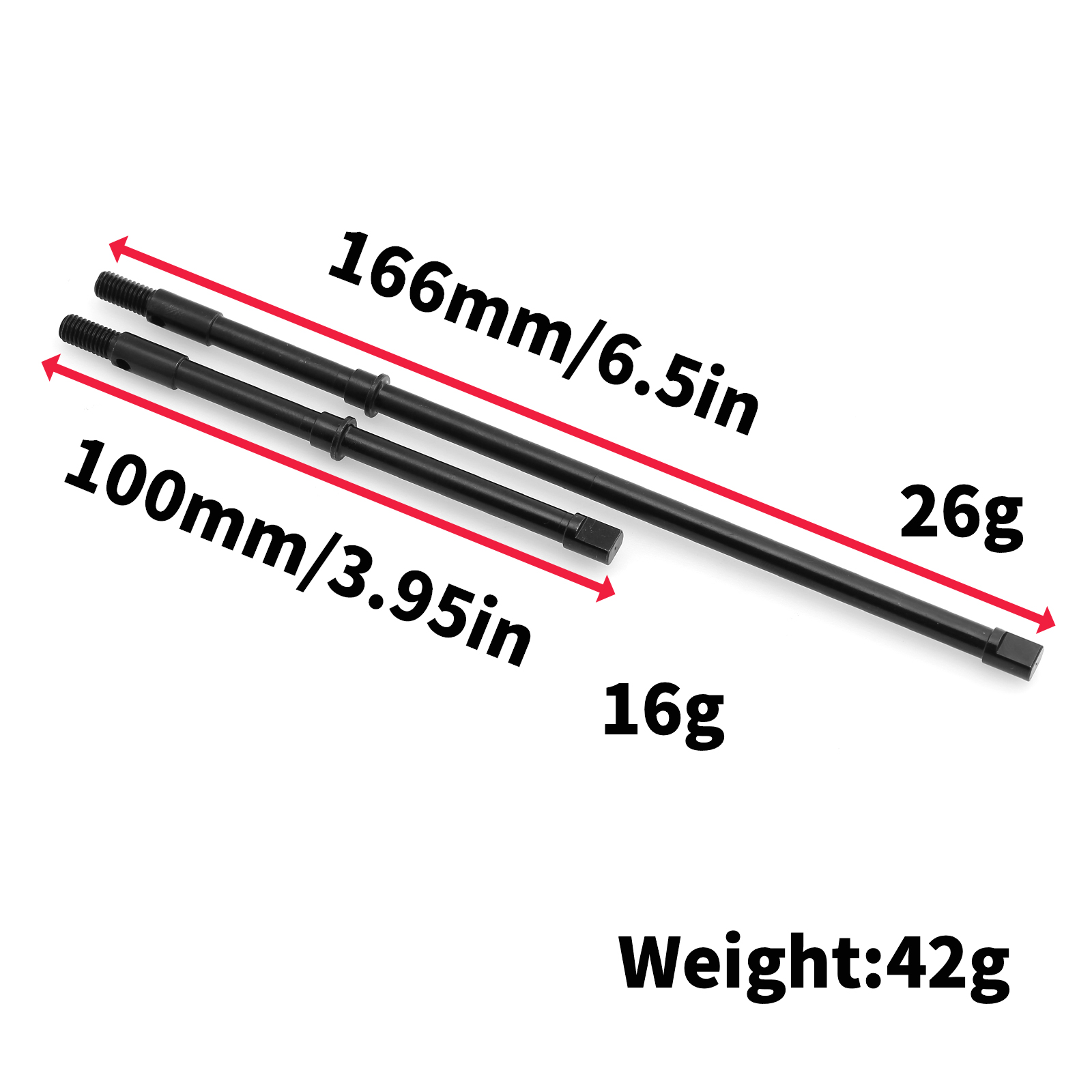 仿真越野攀爬车Axial RBX10 Ryft管架车车桥轴工具钢材质后车桥轴