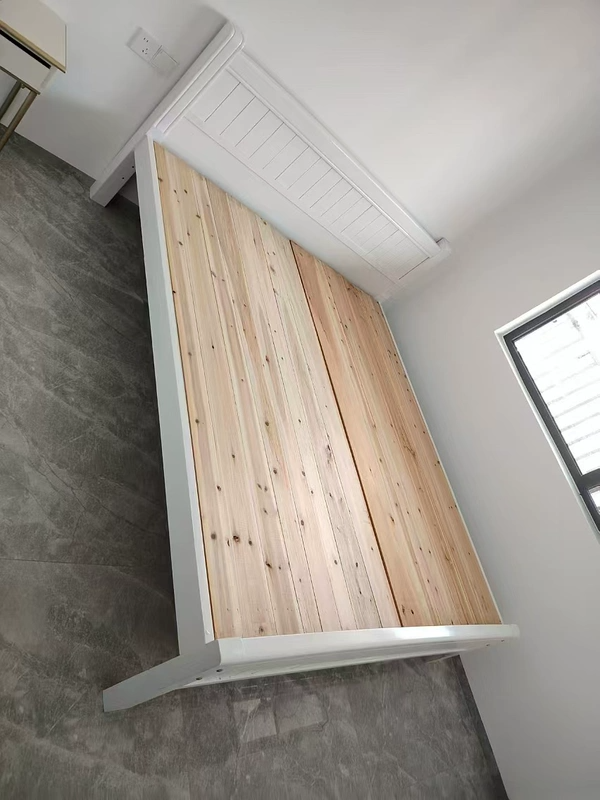 南宁实木床家用卧室双人床现代简约出租房用单人床经济实惠杉木床