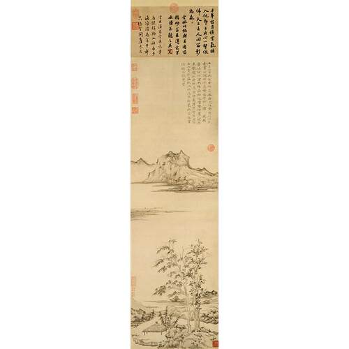 高清复刻元代倪瓒秋亭嘉