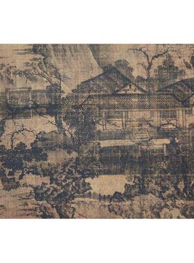 1:1荆浩匡庐图名家真迹国画艺术微喷古代名画复制品临摹107*186cm
