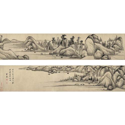 高清复刻明代李流芳溪山
