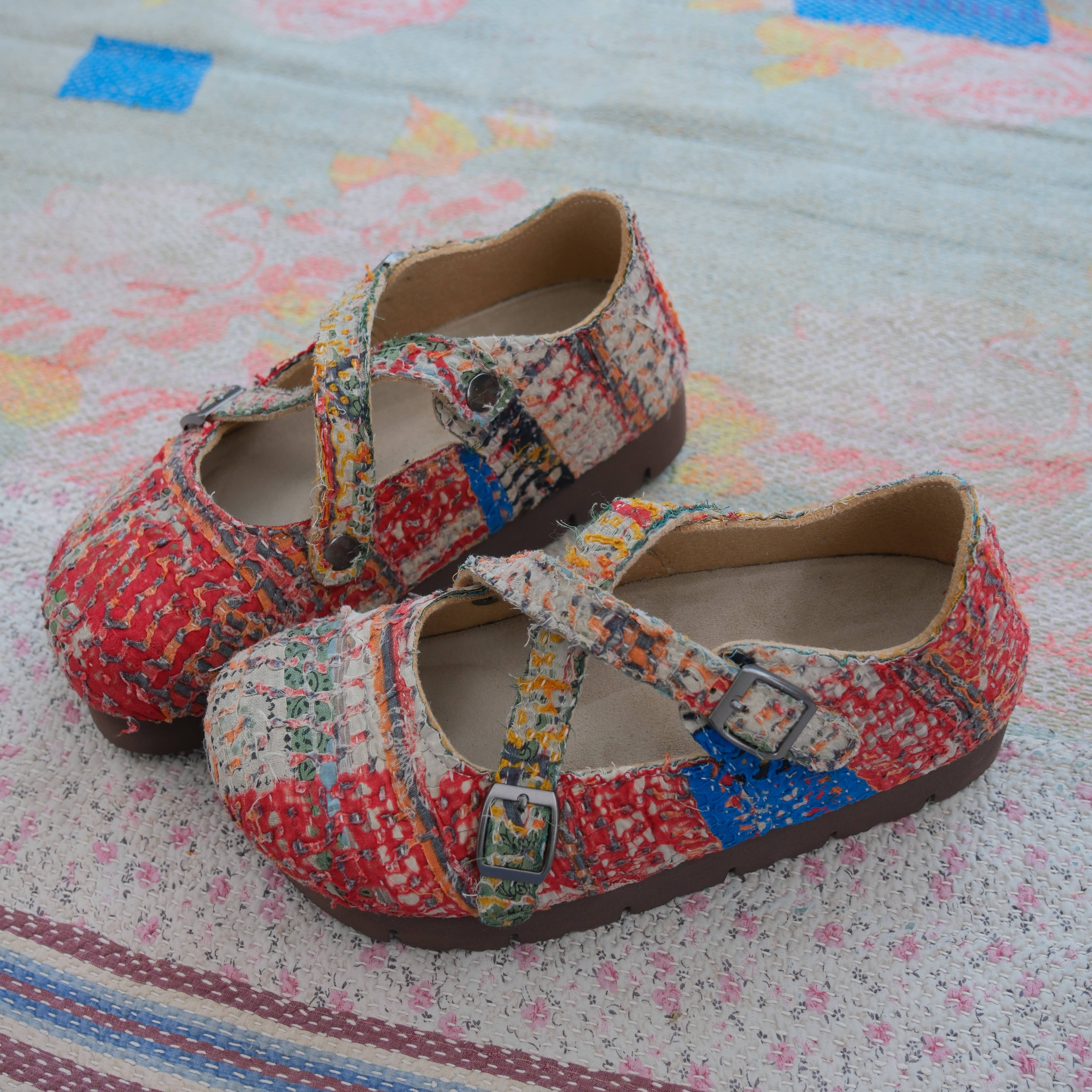 Bhoomi古布勃肯鞋时尚百搭单品手工个性撞色复古37-109H