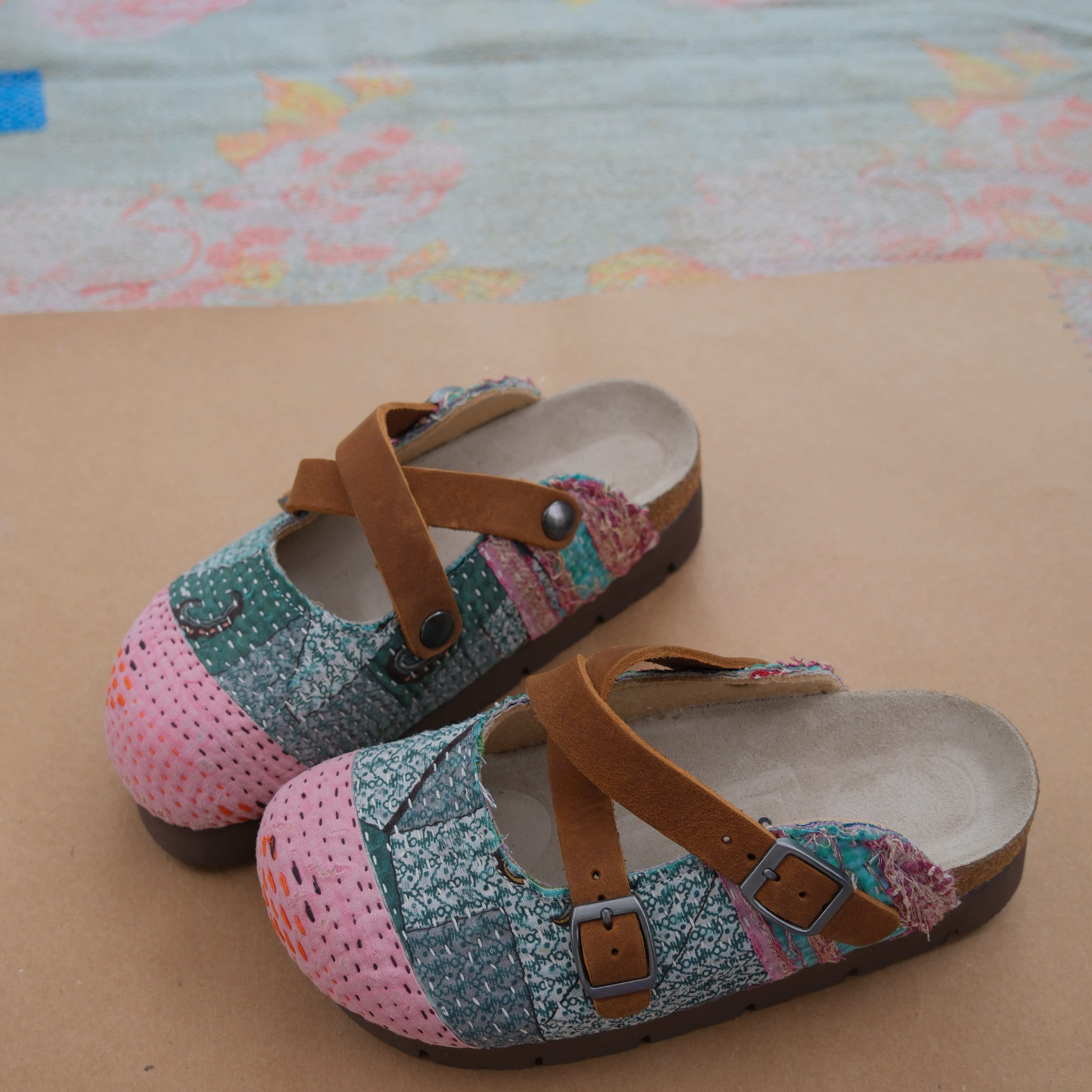 Bhoomi古布勃肯鞋时尚百搭单品手工个性撞色复古35-129H