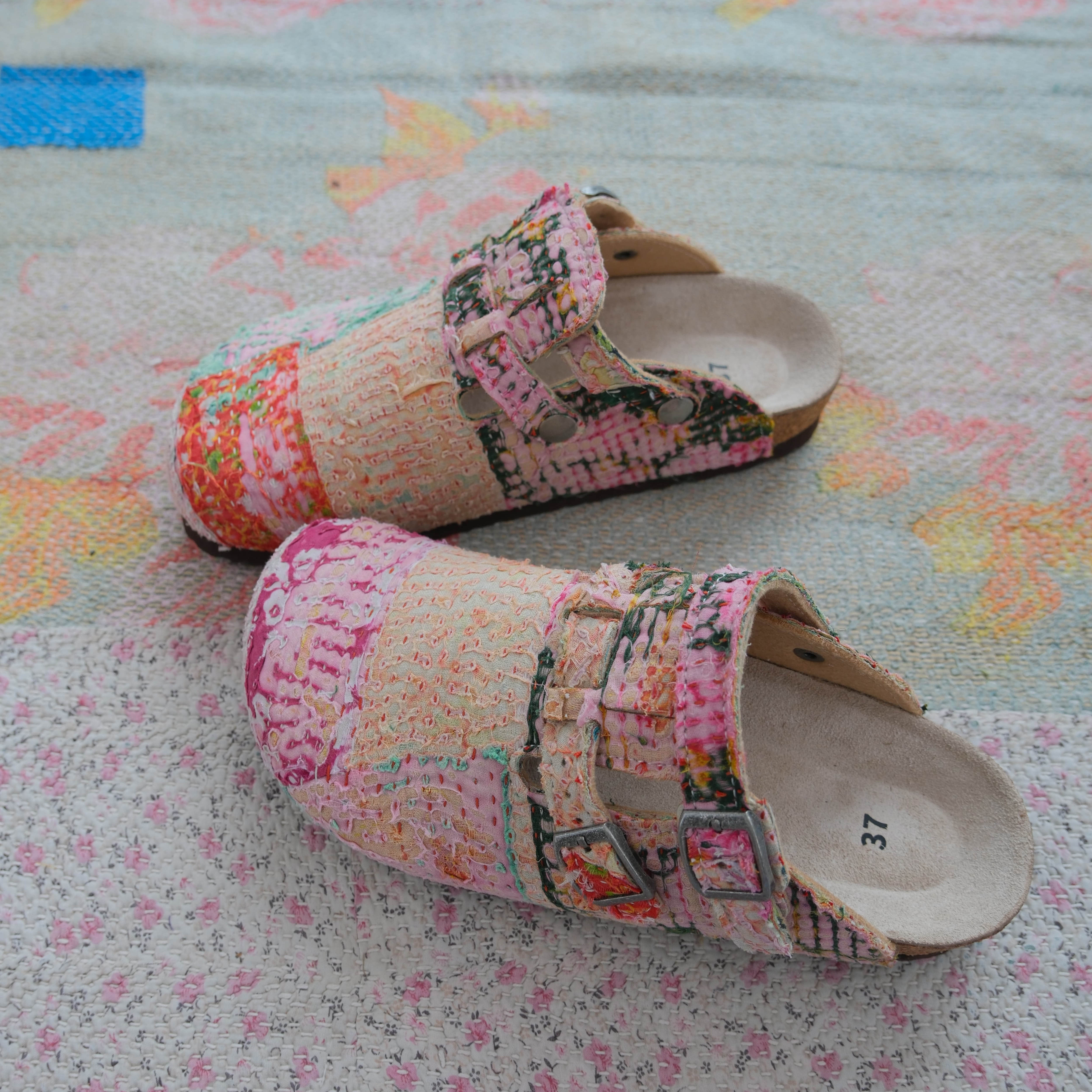 古布勃肯鞋时尚百搭单品手工个性撞色复古一鞋一拍37-269