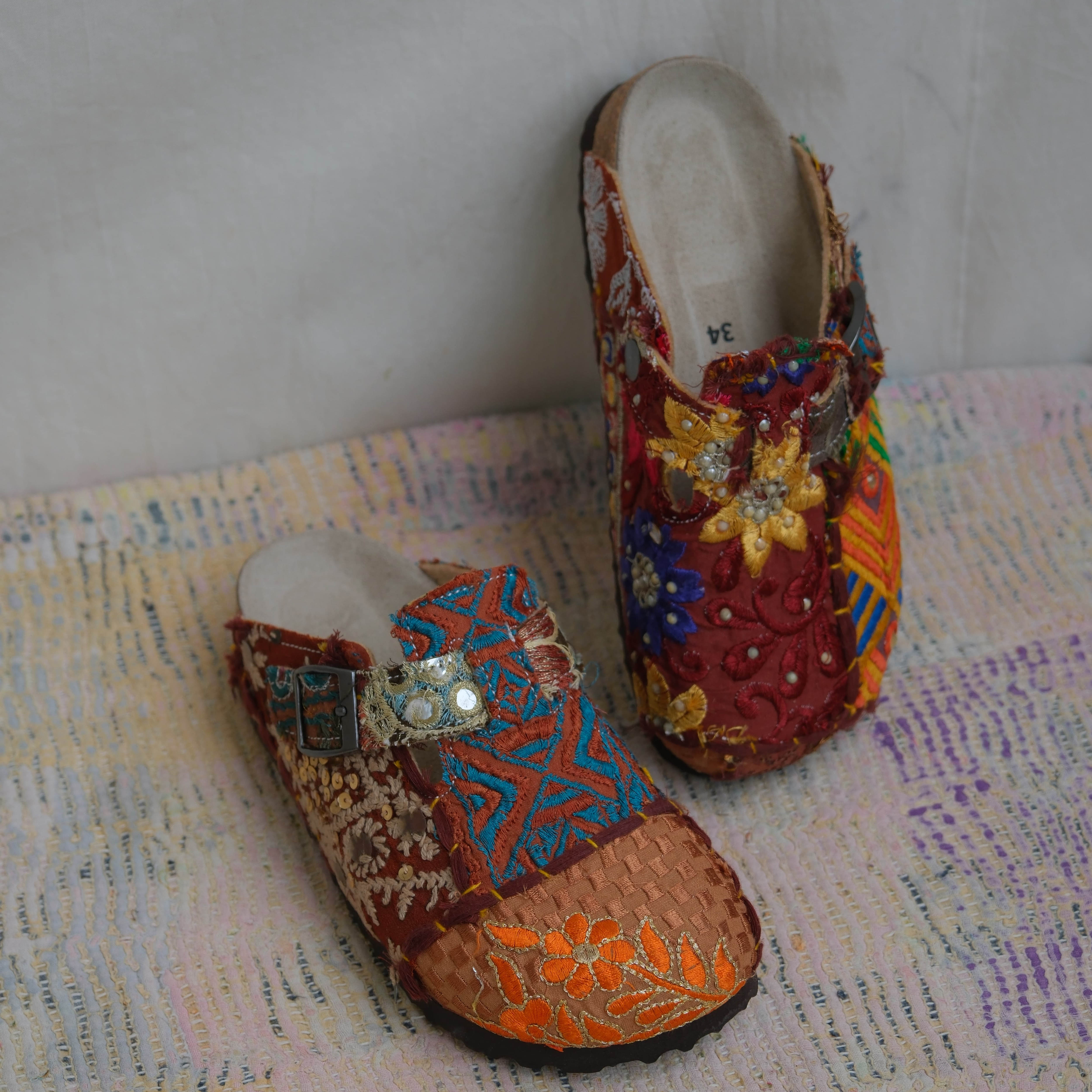 Bhoomi古布勃肯鞋时尚百搭单品手工个性撞色复古一鞋一拍34-3