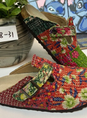 Bhoomi古布勃肯鞋时尚拖鞋百搭单品手工个性复古一鞋一拍38-31