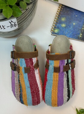 Bhoomi古布勃肯鞋时尚百搭单品手工个性撞色复古35-116H