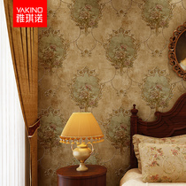 雅琪诺壁纸欧式墙纸奢华3d立体无纺布复古美式大花客厅背景墙卧室