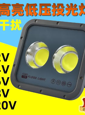 12V24V36V48V220VLED投光灯低压抗干扰户外防水泛光灯船用电瓶灯