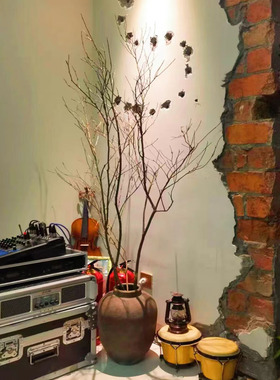 原木干树枝装饰禅意干枝摆件小树枝分枝橱窗配件树枝树干装饰软装