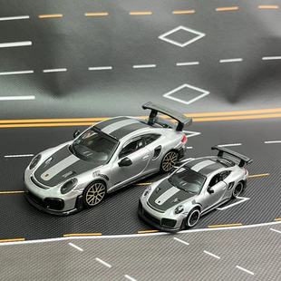 2018款 保时捷911GT2RS跑车 合金汽车模型仿真汽车模型减震车摆件