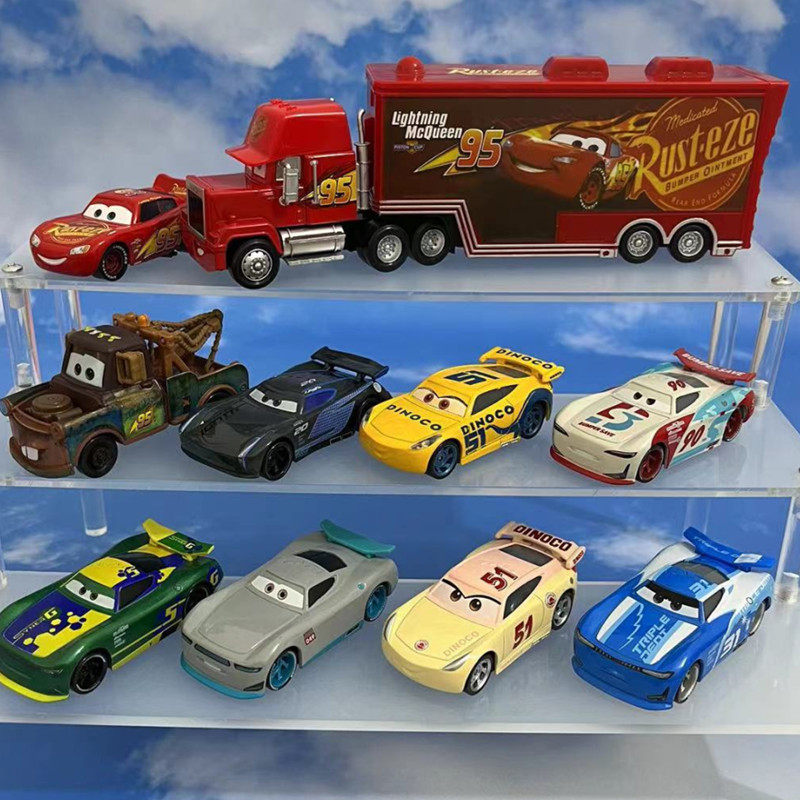 赛车总动员3合金玩具赛车麦大叔拖车麦昆黑风暴板牙049汽车总动员