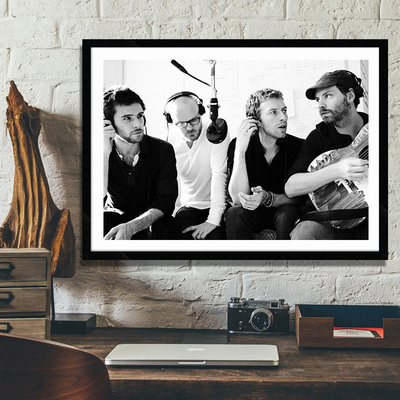 ColdPlay 酷玩乐队摇滚乐队音乐海报装饰画 复古怀旧餐厅酒吧挂画