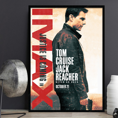Jack Reacher侠探杰克 电影海报装饰画影院餐厅酒吧有框挂画壁画