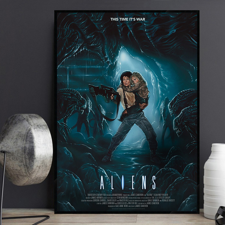 Alien 异形经典科幻电影海报装饰画复古工业风酒吧影院宿舍挂画