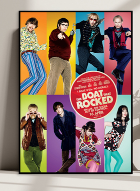 The Boat That Rocked 海盗电台 电影海报装饰画英伦风格酒吧挂画
