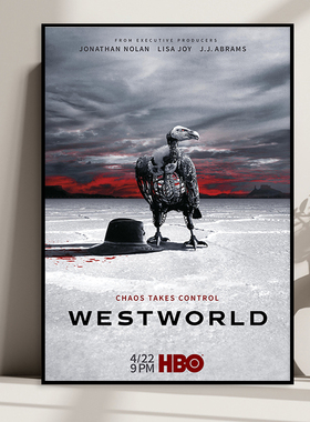 Westworld 西部世界美剧电影海报装饰画餐厅宿舍酒吧书房复古挂画
