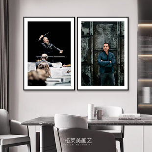 Yannick 雅尼克著名指挥家古典交响乐装饰画餐厅音乐琴房教室挂画