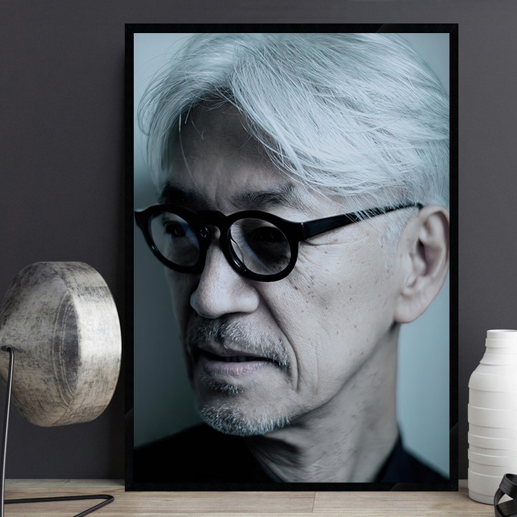 坂本龙一海报日本钢琴家音乐家装饰画琴房教室餐厅乐器室墙画挂画
