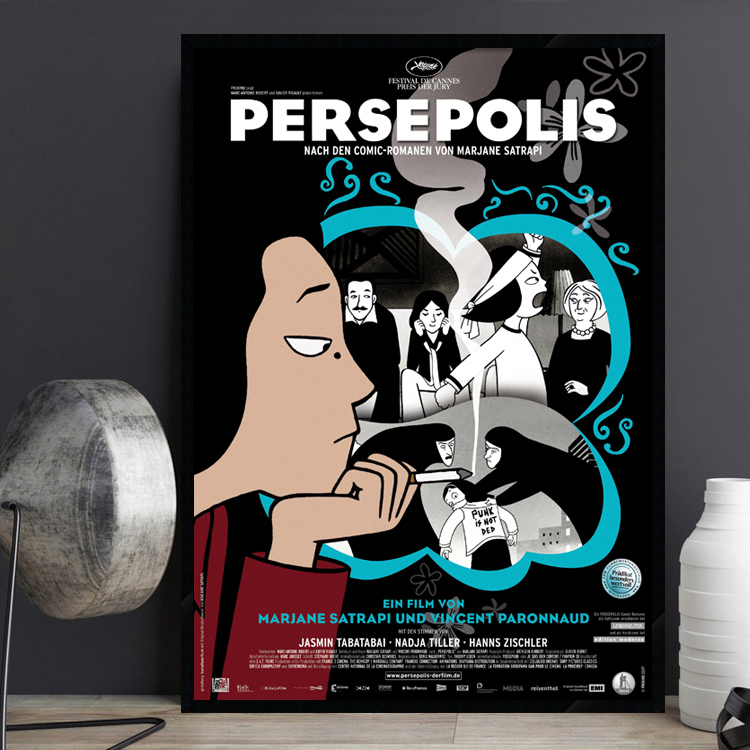 Persepolis我在伊朗长大 电影海报装饰画 动画卡通 餐厅酒吧挂画图片