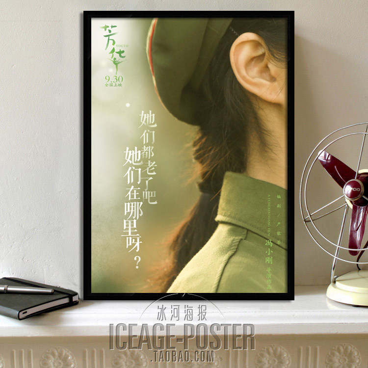 芳华 电影海报装饰画 爱情文艺艺术风格客厅餐厅书房有框挂画墙画