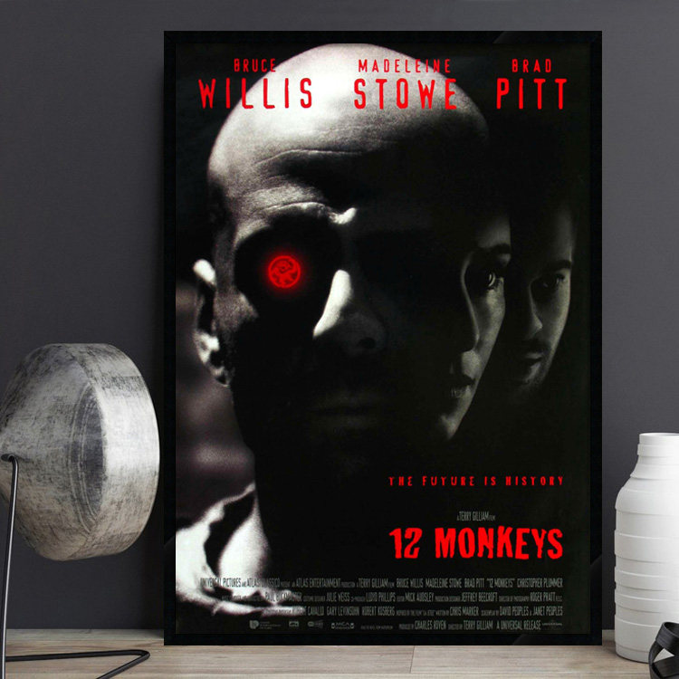 Twelve Monkeys十二猴子 12猴子 电影海报装饰画简约有框单幅挂画