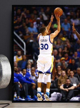 Stephen Curry斯蒂芬·库里NBA球星海报装饰画篮球馆卧室书房挂画