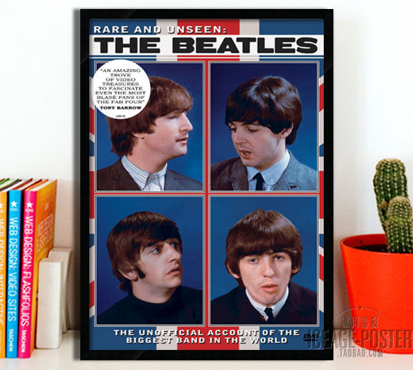 The Beatles 甲壳虫乐队 披头士 明星海报 乐队 装饰画 酒吧挂画