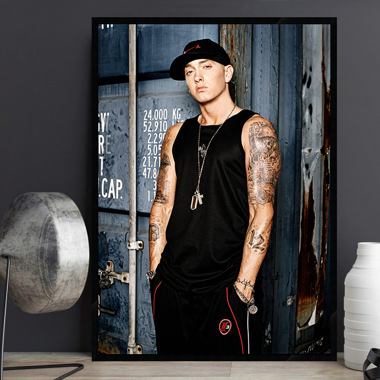 Eminem 痞子阿姆 埃米纳姆明星海报嘻哈说唱装饰画餐厅酒吧墙挂画