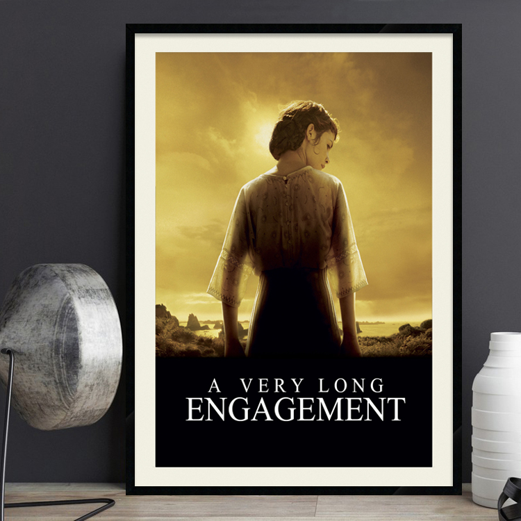 漫长的婚约 法国电影海报装饰画爱情浪漫文艺术西餐厅咖啡厅挂画