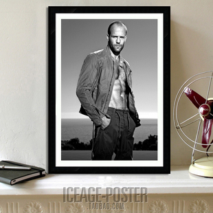 Jason Statham 杰森·斯坦森 电影明星海报挂画 餐厅酒吧装饰画