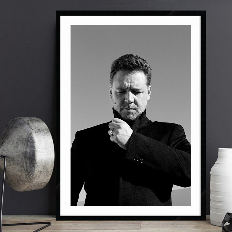 Russell Crowe 罗素克劳 好莱坞电影明星海报装饰画人物酒吧壁画