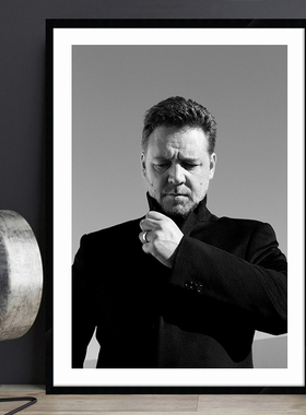 Russell Crowe 罗素克劳 好莱坞电影明星海报装饰画人物酒吧壁画