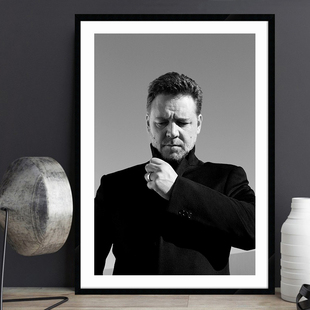 Russell Crowe 罗素克劳 好莱坞电影明星海报装饰画人物酒吧壁画