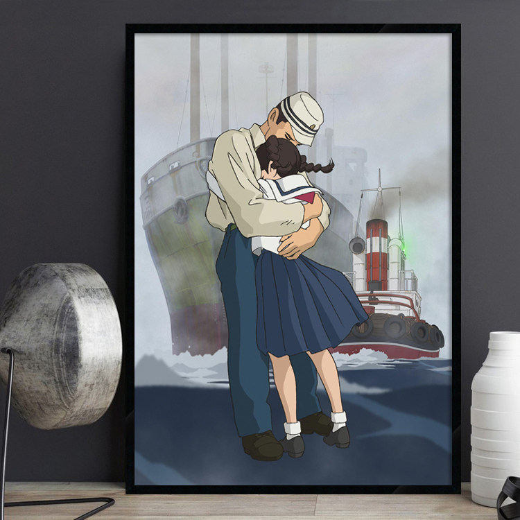 来自虞美人之坡 日本动漫卡通电影海报装饰画日式风格料理店挂画