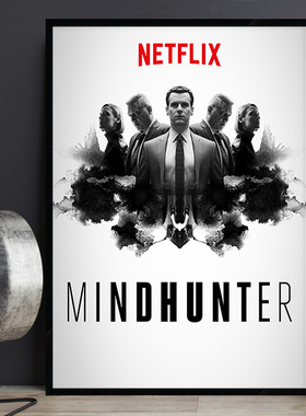 Mindhunter 心灵猎人 美剧电影海报装饰画 简约现代酒吧民宿挂画