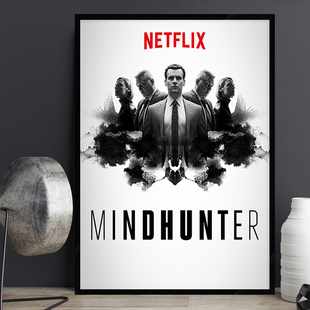 Mindhunter 心灵猎人 美剧电影海报装饰画 简约现代酒吧民宿挂画