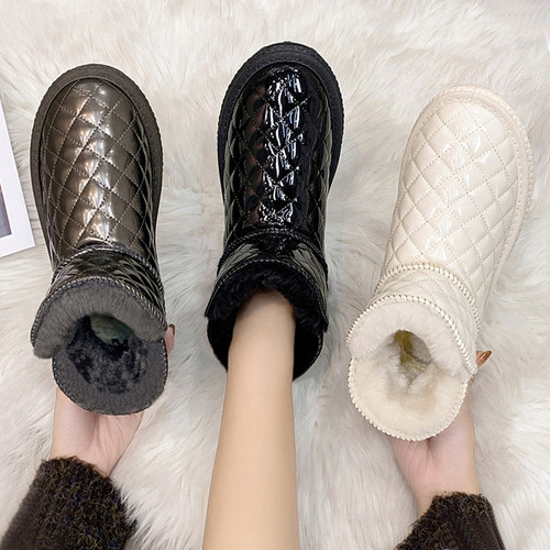 加绒加厚秋冬季新款鞋子雪地靴