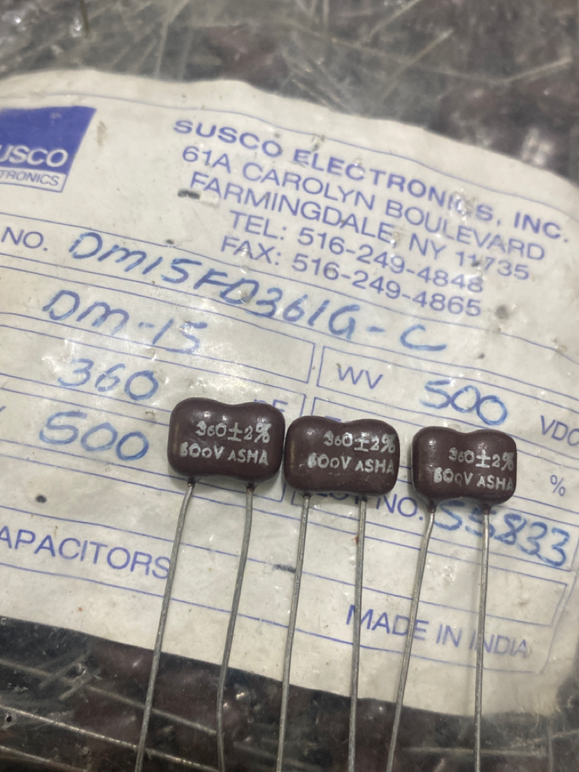 360PF可代330500V银云母电容器