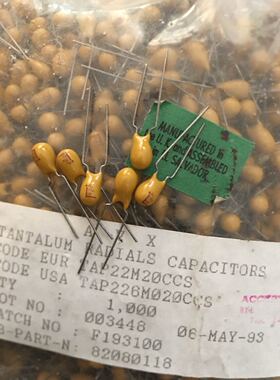 tap226m020ccs 20V22UF 可代25V22UF 25V 进口AVX 直插钽电容器P5