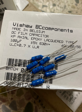 VISHAY PH标 630V100PF 100PF/630V 101 轴向锡箔薄膜电容器KP464