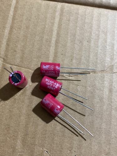 电容 400V10UF 进口 红袍音频电解电容器 10uf/400v 10*16高压