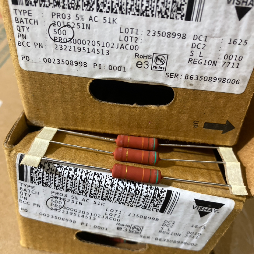 3W51K威世VISHAY金属膜电阻PR03