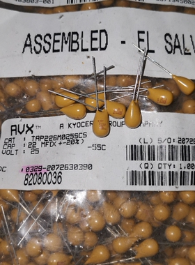 TAP226M025SCS 25V22UF 进口AVX 直插 钽电容器 22UF/25V