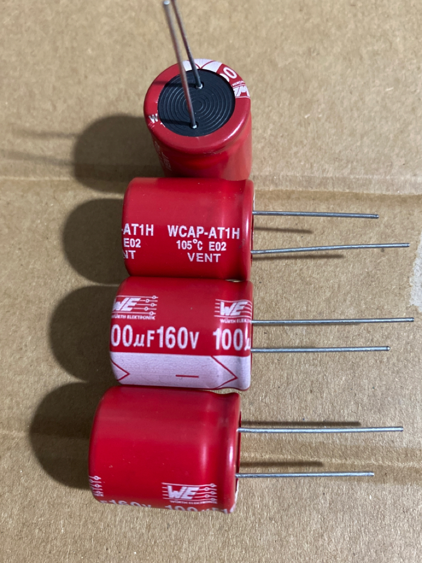 电容 160V100UF 进口 红袍音频电解电容器 100uf/160v 18*20