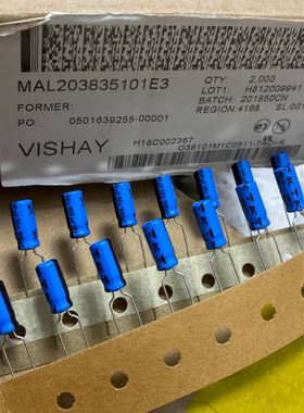 MAL203835101E3 16V100UF VISHAY威世BC音频电解电容器 5*11